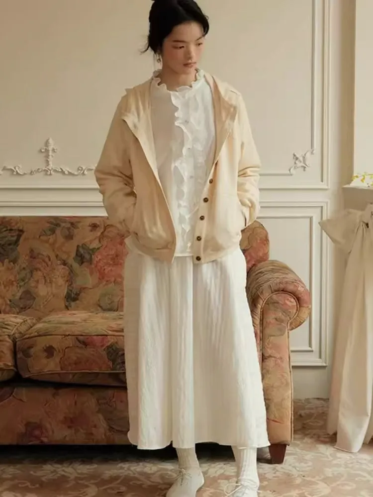 Embroidery Lace Neck Romantic White Maxi Dress【s0000007491】