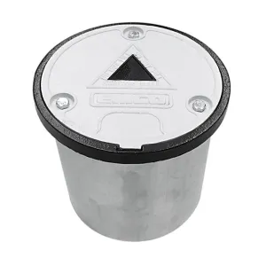 Monitoring Manhole Cover, Round 8" x 12", White Ductile Lid
