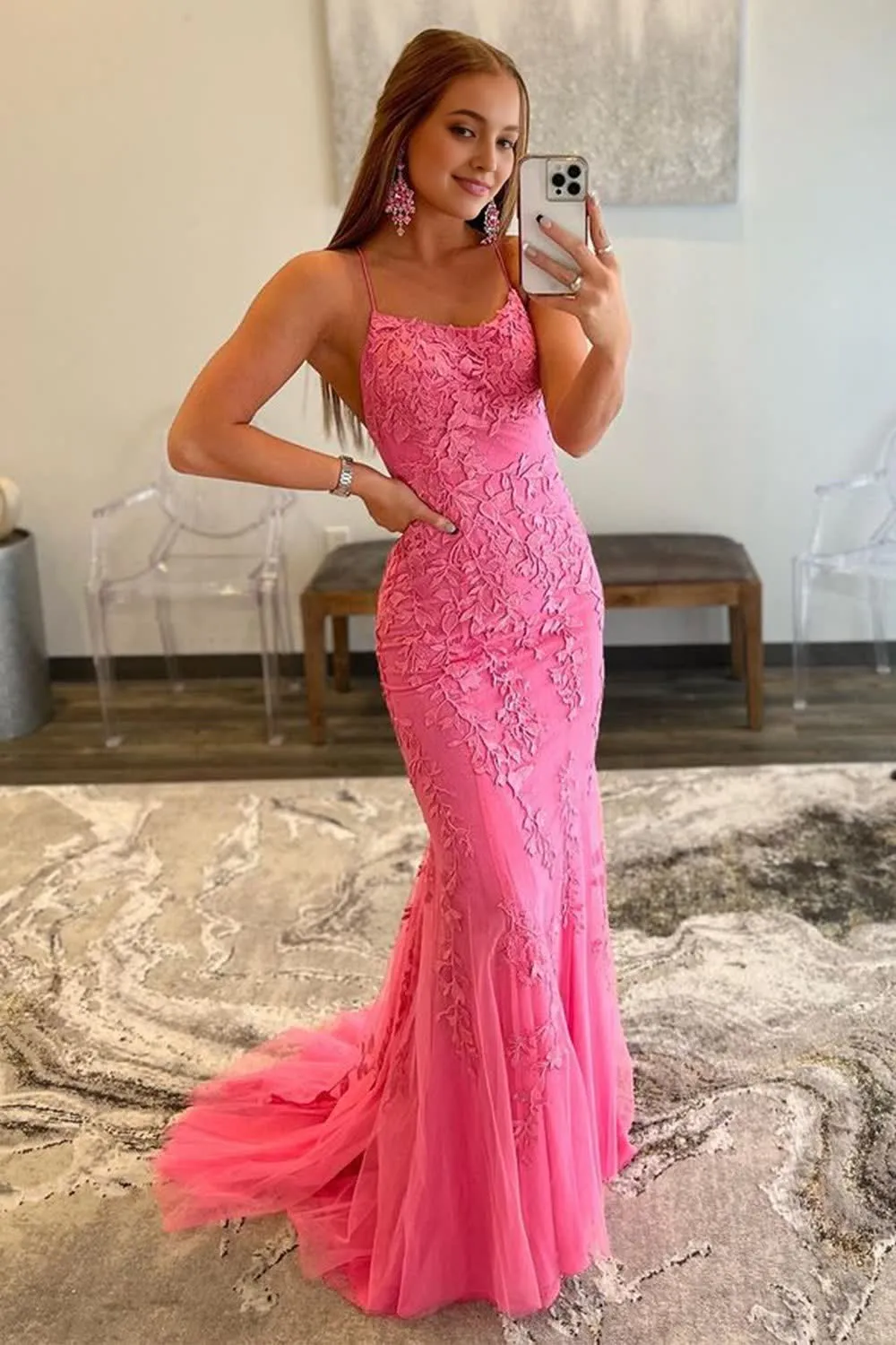 White Halter Backless Prom Dress